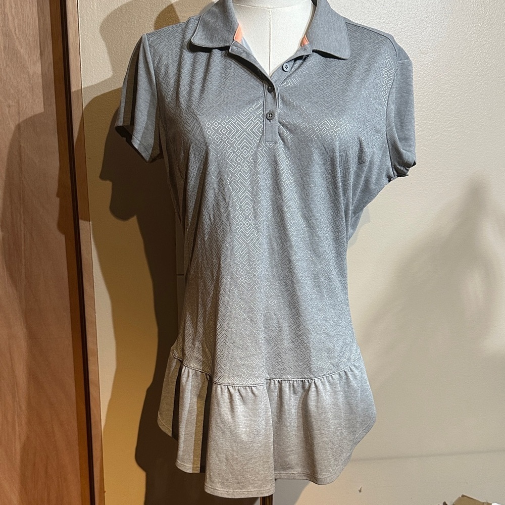 Adidas Gray Button Down Women's climachill